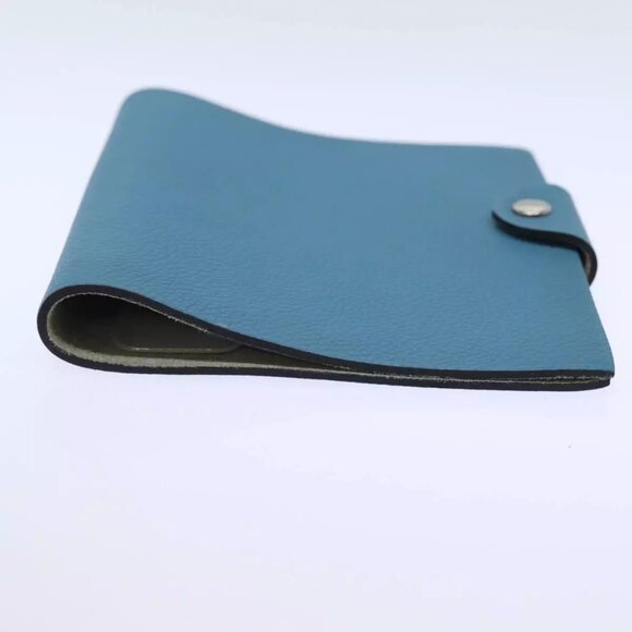 HERMES Yuris PM Day Planner Cover Leather Blue Auth - Picture 11 of 15